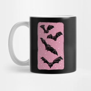 Night Bats in Pink Mug